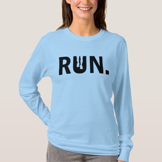 Silhouette Run Running voor Runner Marathon T-shirt (Voorkant)