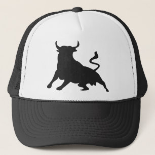 Silhouette Running with the Bulls Spain Trucker Pet