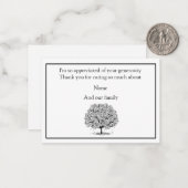 Silhouette Sakura vertrekt na begrafenis Notitiekaartje (Voorkant / Achterkant in situ)