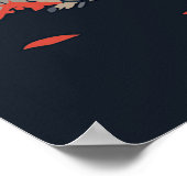 Silhouette Samurai Warrior Moon Poster (Hoek)