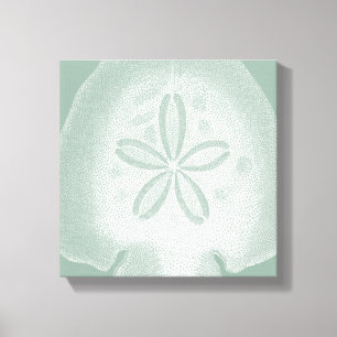 Silhouette Sand Dollar Canvas Afdruk
