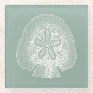 Silhouette Sand Dollar Glazen Onderzetter