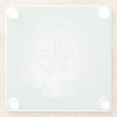 Silhouette Sand Dollar Glazen Onderzetter (Achterkant)