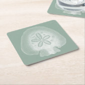 Silhouette Sand Dollar Kartonnen Onderzetters (Schuin)