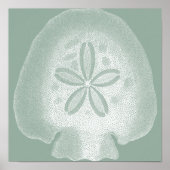 Silhouette Sand Dollar Poster (Voorkant)
