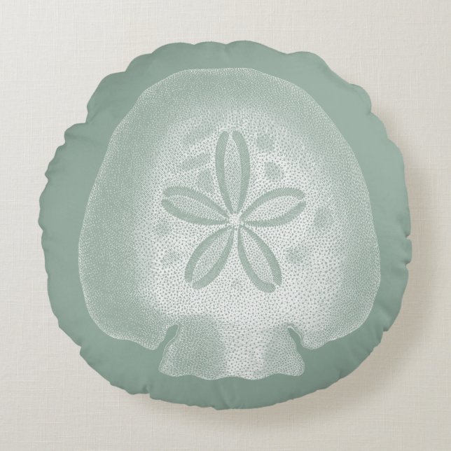 Silhouette Sand Dollar Rond Kussen (Voorkant)