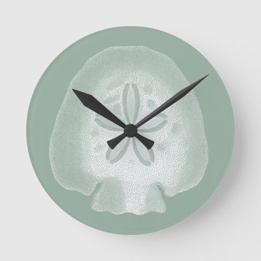 Silhouette Sand Dollar Ronde Klok (Voorkant)