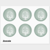 Silhouette Sand Dollar Ronde Sticker (Vel)
