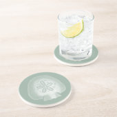 Silhouette Sand Dollar Zandsteen Onderzetter (Zijkant)