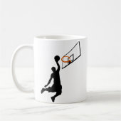Silhouette Slam Dunk Basketball Player Koffiemok (Links)