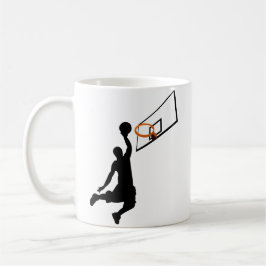 Silhouette Slam Dunk Basketball Player Koffiemok
