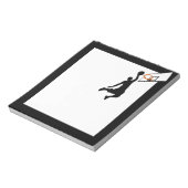 Silhouette Slam Dunk Basketball Player Notitieblok (Linkerzijde)