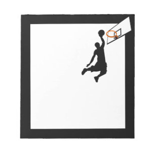 Silhouette Slam Dunk Basketball Player Notitieblok