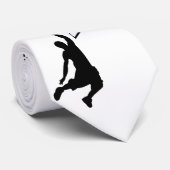 Silhouette Slam Dunk Basketball Player Stropdas (Opgerold)