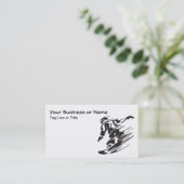 Silhouette Snowboarding Mountain Visitekaartjes (Staand voorkant)
