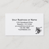 Silhouette Snowboarding Mountain Visitekaartjes (Achterkant)