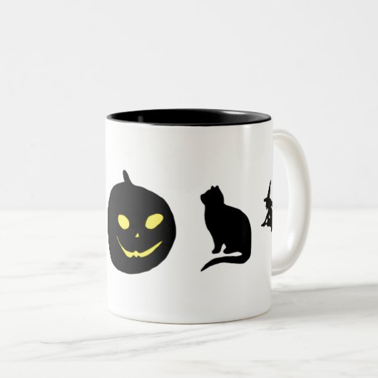 Silhouette Spells Sipper Tweekleurige Koffiemok (Voorkant rechts)