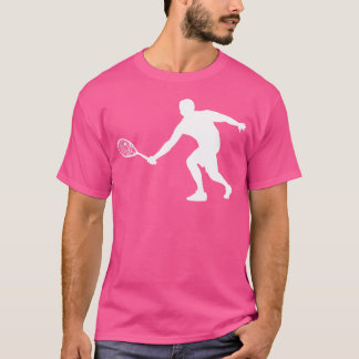 Silhouette Squash Speler Bal Racket Racket Tennis T-shirt