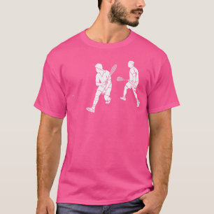 Silhouette Squash Speler Racket Bal Racquet Tennis T-shirt