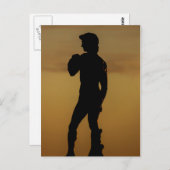 Silhouette Statue David Florence Italië Briefkaart (Voorkant / Achterkant)