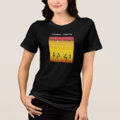 Silhouette Sunset Celebration Dansers T-shirt (Voorkant)