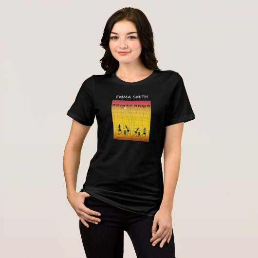 Silhouette Sunset Celebration Dansers T-shirt (Voorkant volledig)