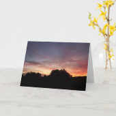 Silhouette Sunset Series 5 Kaart (Gele Bloem)