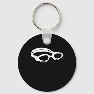 Silhouette Swimming Lover Swim Goggles Funny Swimm Sleutelhanger