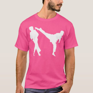 Silhouette Taekwondo Fighter Koreaanse Sparring Ka T-shirt