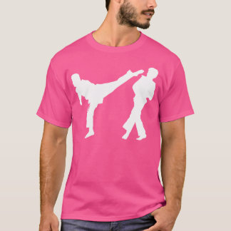 Silhouette Taekwondo Fighter Koreaanse Sparring Ka T-shirt