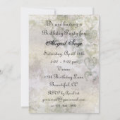 Silhouette Tiener Meisje en Harten Verjaardag Uitn Kaart (Achterkant)