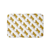 Silhouette Tiger Black en Sinaasappel Badmat (Voorkant)