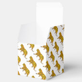 Silhouette Tiger Black en Sinaasappel Bedankdoosjes (Geopend)