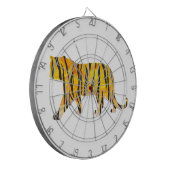 Silhouette Tiger Black en Sinaasappel Dartbord (Voorkant Links)