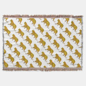 Silhouette Tiger Black en Sinaasappel Deken (Voorkant)