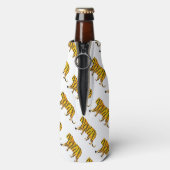 Silhouette Tiger Black en Sinaasappel Flesjeskoeler (Fles Achterkant)