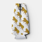 Silhouette Tiger Black en Sinaasappel Flesjeskoeler (Achterkant)