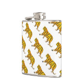 Silhouette Tiger Black en Sinaasappel Heupfles (Links)