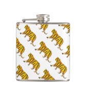 Silhouette Tiger Black en Sinaasappel Heupfles (Voorkant)