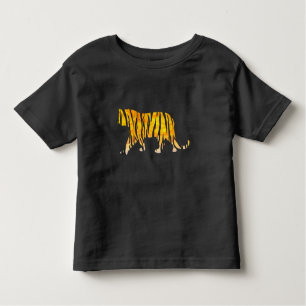 Silhouette Tiger Black en Sinaasappel Kinder Shirts
