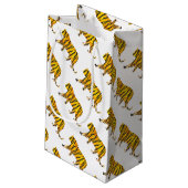 Silhouette Tiger Black en Sinaasappel Klein Cadeauzakje (Achterkant Gekanteld)