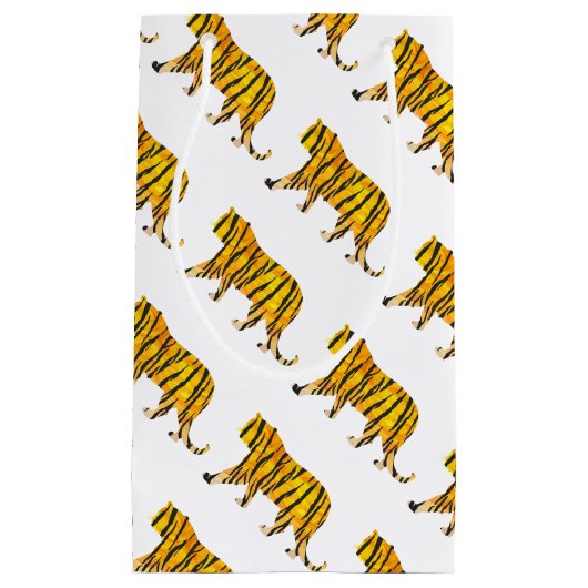 Silhouette Tiger Black en Sinaasappel Klein Cadeauzakje (Voorkant)