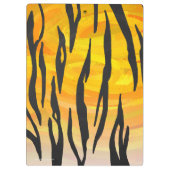 Silhouette Tiger Black en Sinaasappel Klembord (Achterkant)