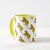 Silhouette Tiger Black en Sinaasappel Mok (Voorkant links)