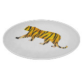 Silhouette Tiger Black en Sinaasappel Snijplank (Hoek)
