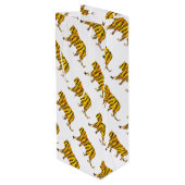 Silhouette Tiger Black en Sinaasappel Wijn Cadeautas (Achterkant Gekanteld)