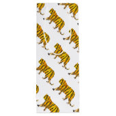 Silhouette Tiger Black en Sinaasappel Wijn Cadeautas (Achterkant)