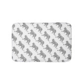 Silhouette Tiger Black en White Badmat (Voorkant)