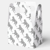 Silhouette Tiger Black en White Bedankdoosjes (Geopend)