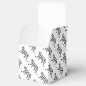 Silhouette Tiger Black en White Bedankdoosjes (Geopend)